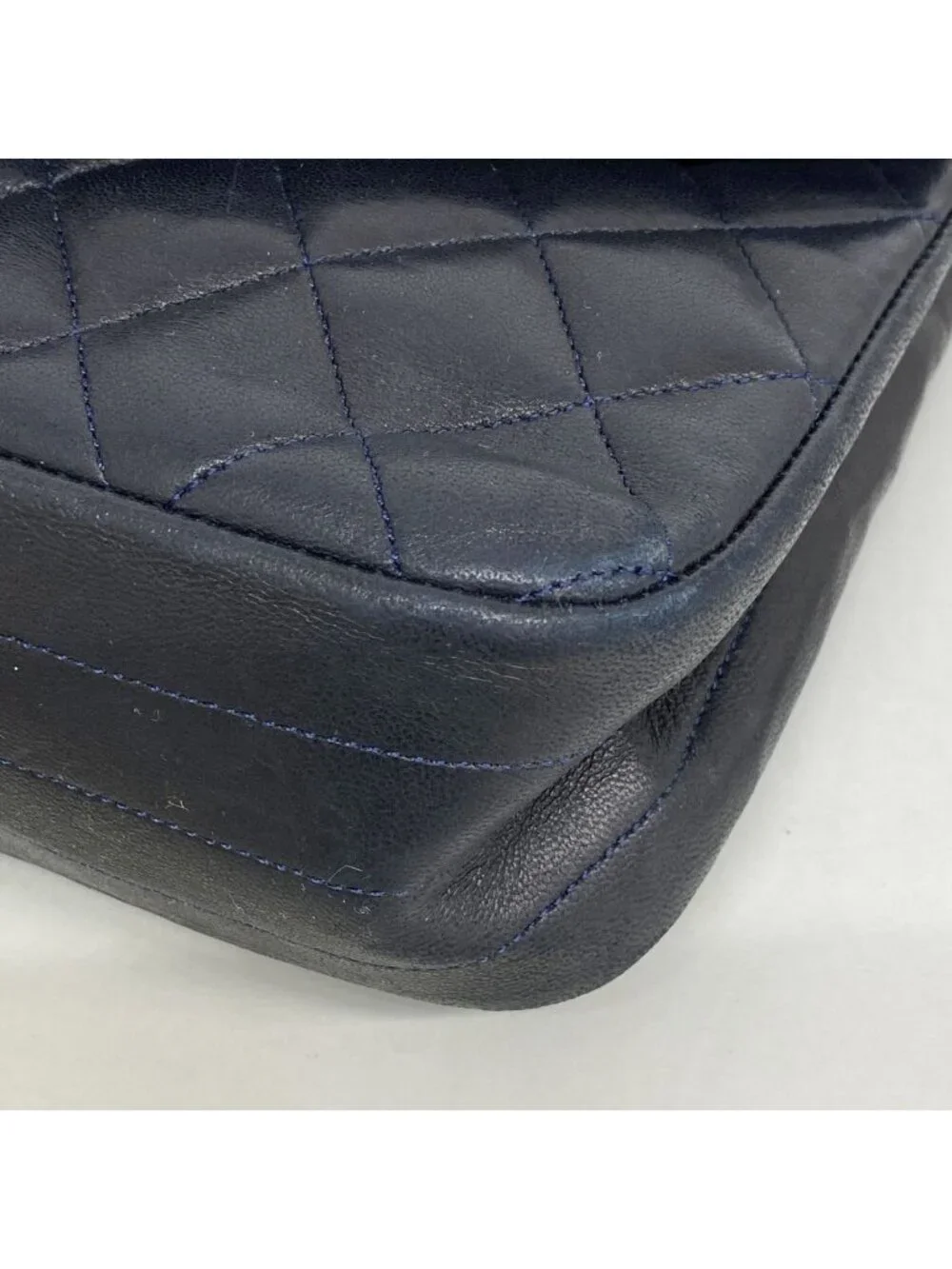 Chanel Shoulder Bag Quilted Lambskin Black Gold